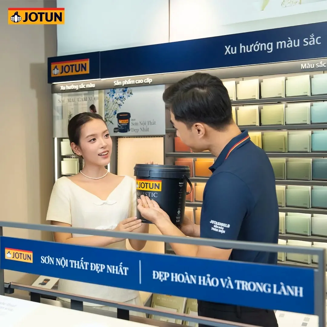 Ảnh minh họa không gian và trải nghiệm màu sắc Jotun Studio