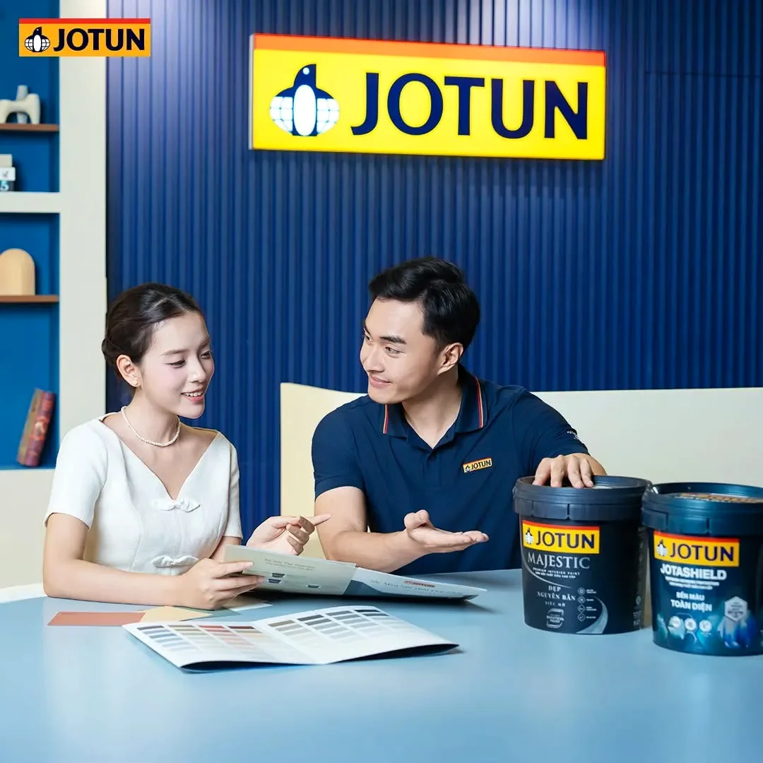 Ảnh minh họa không gian và trải nghiệm màu sắc Jotun Studio