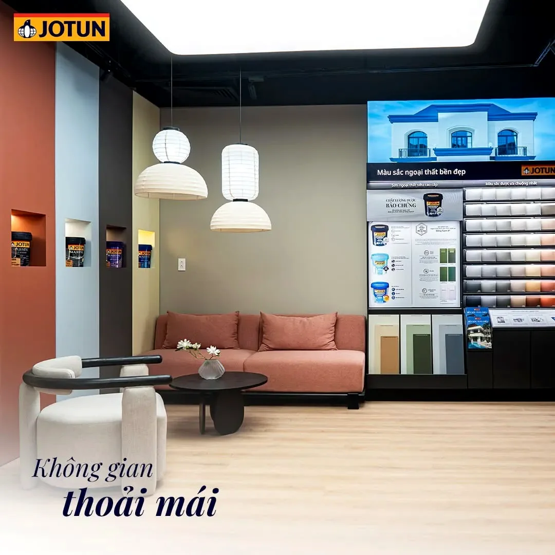 Ảnh minh họa không gian và trải nghiệm màu sắc Jotun Studio