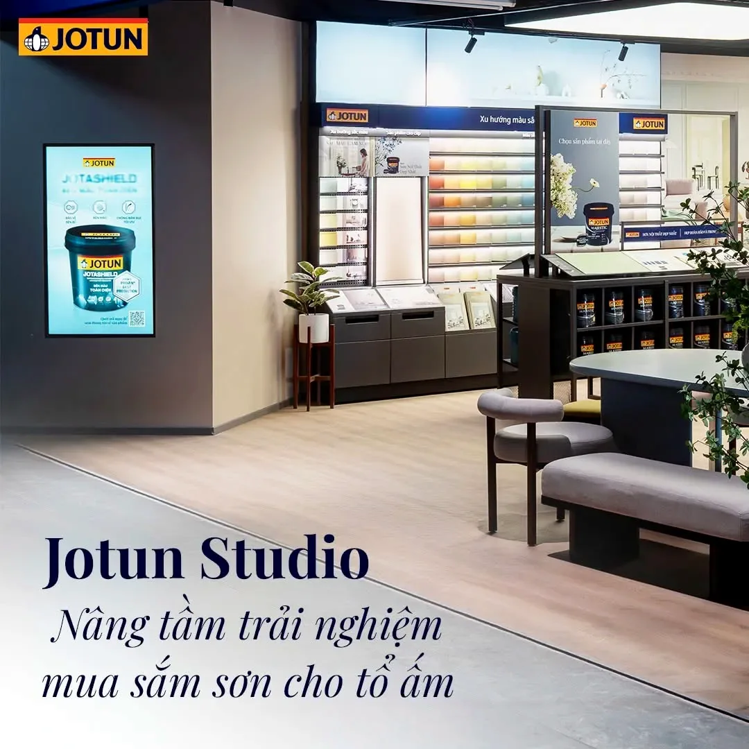 Ảnh minh họa không gian và trải nghiệm màu sắc Jotun Studio