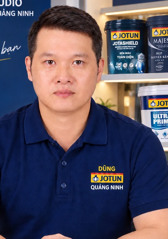 Vũ Đình Dũng trong ảnh thương hiệu Dũng Jotun Quảng Ninh